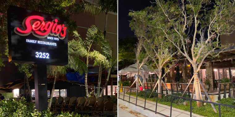 Sergio's Restaurant (Coral Way) Commercial LED Lighting - Miami Landscape Lighting