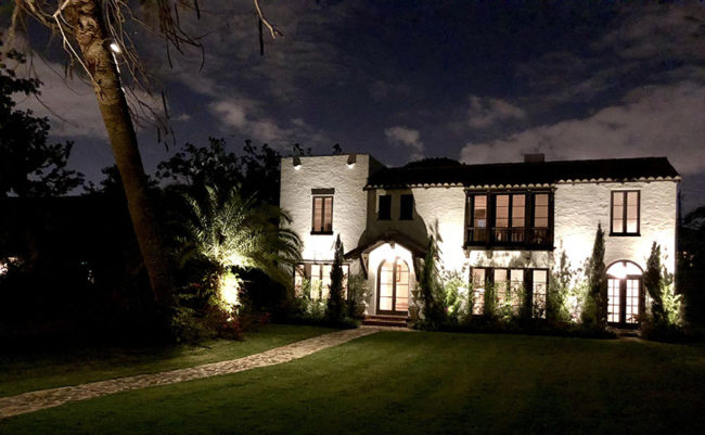Coconut Grove Home, LED Lighting, Front Yard. Coconut Grove Home, LED Lighting, Front Yard.